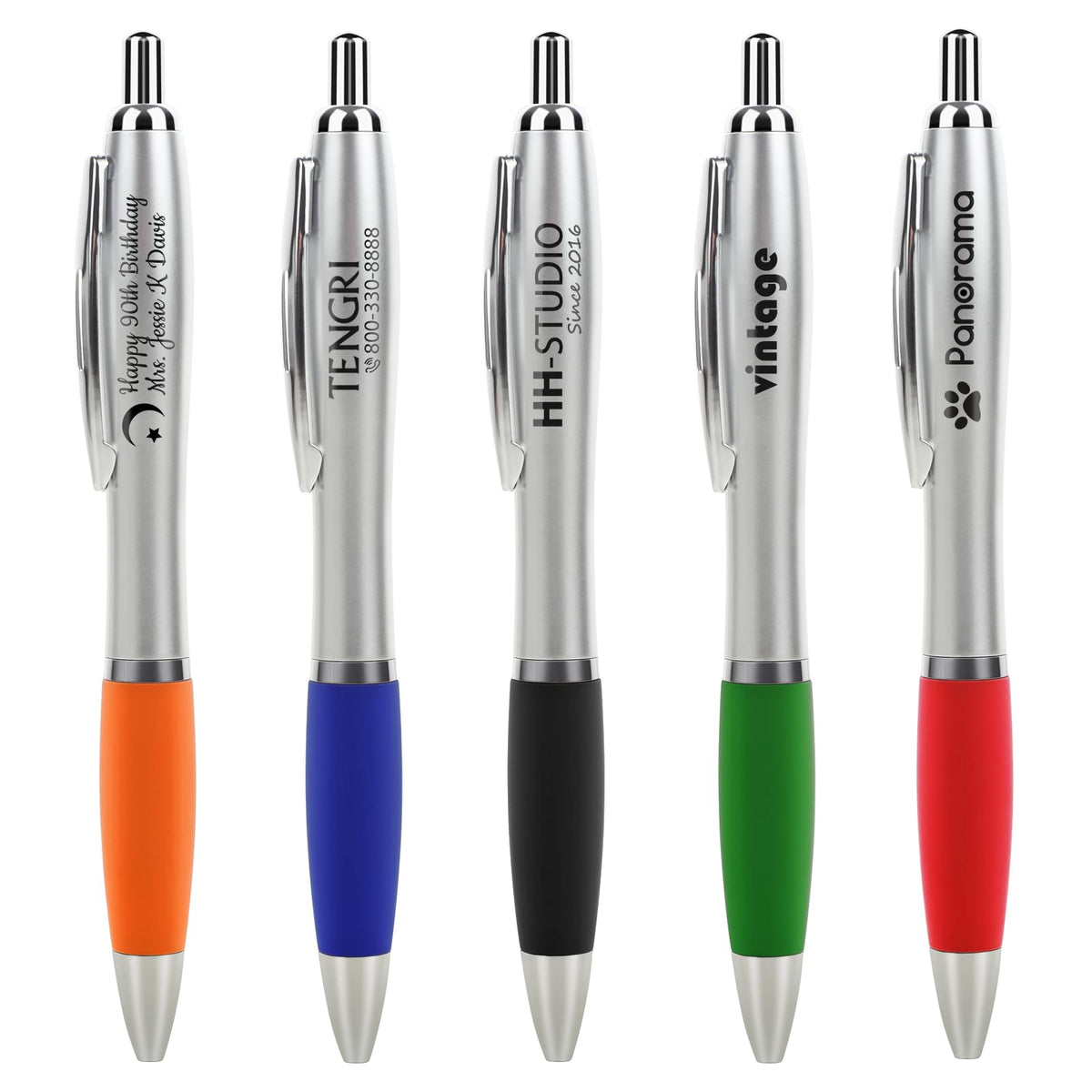 Bulk Promotional Pens with Logo for Business - 100 Counts Click Pens