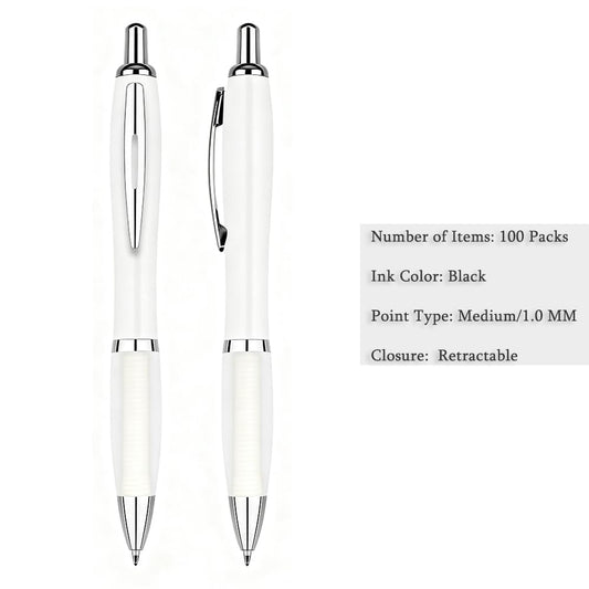 100 PCS Bulk Personalized Pens with Color Logo Custom Retractable Pens