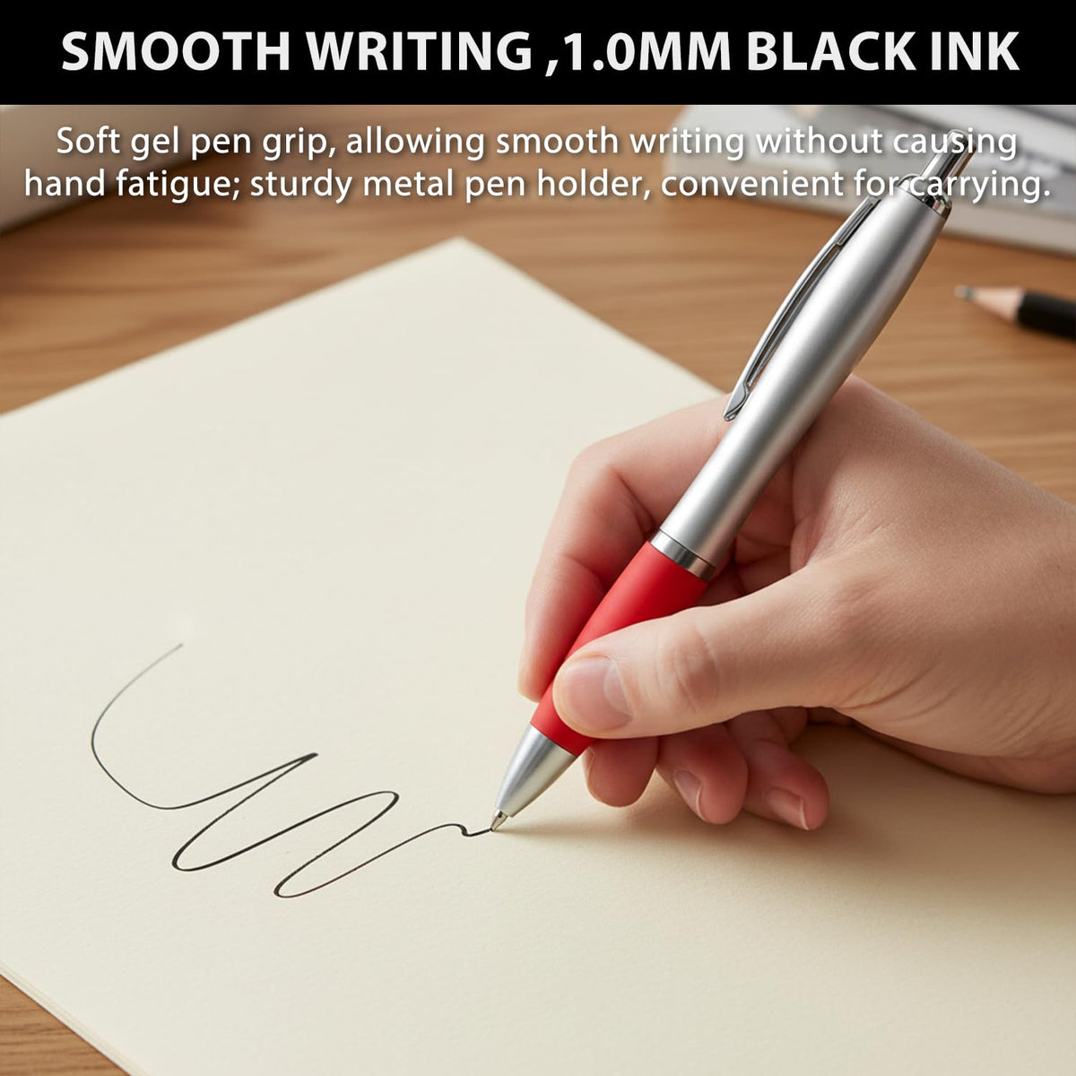 Personalized Pens with Custom Logo or Text - 100 Pack Bulk Click Pens