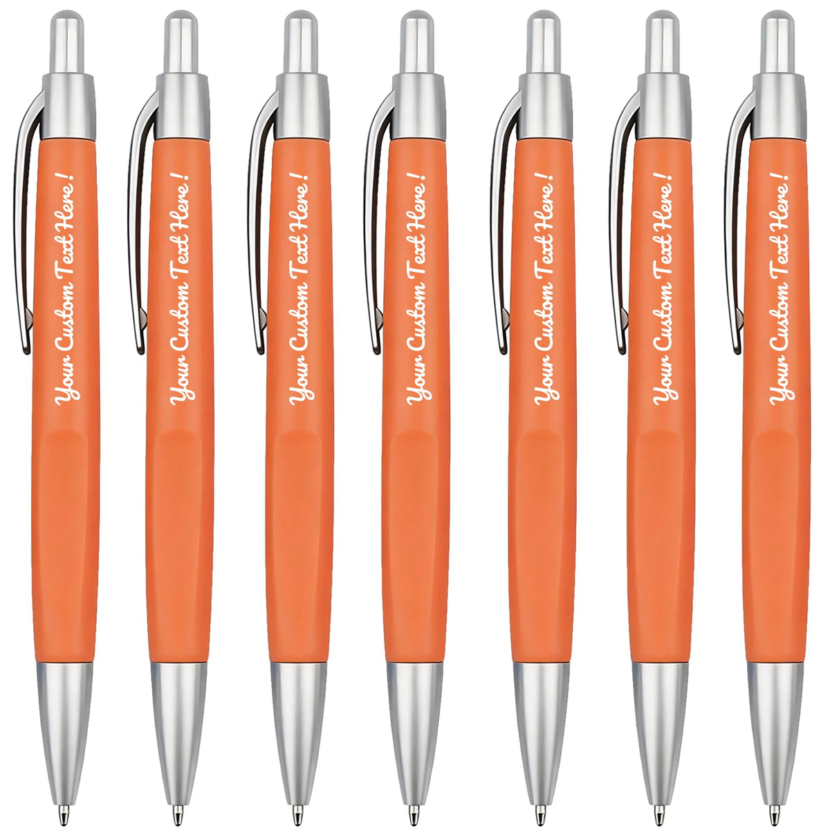 Customized Pens with Personalized Text - Pack of 100 Bulk Black Ink