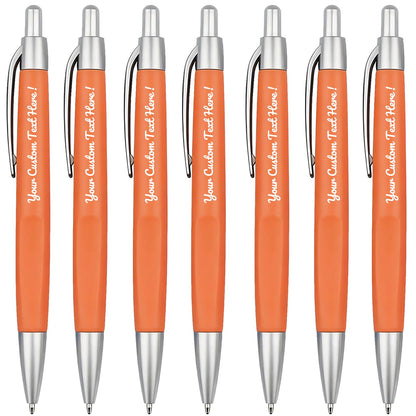 Customized Pens with Personalized Text - Pack of 100 Bulk Black Ink