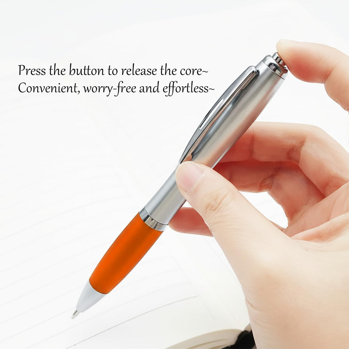 Personalized Pens with Custom Logo or Text - 100 Pack Bulk Click Pens