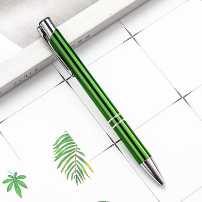 HH-STUDIO CUSTOM Metal Pen, Engraved Logo, Black Ink, Retractable-50 Pack