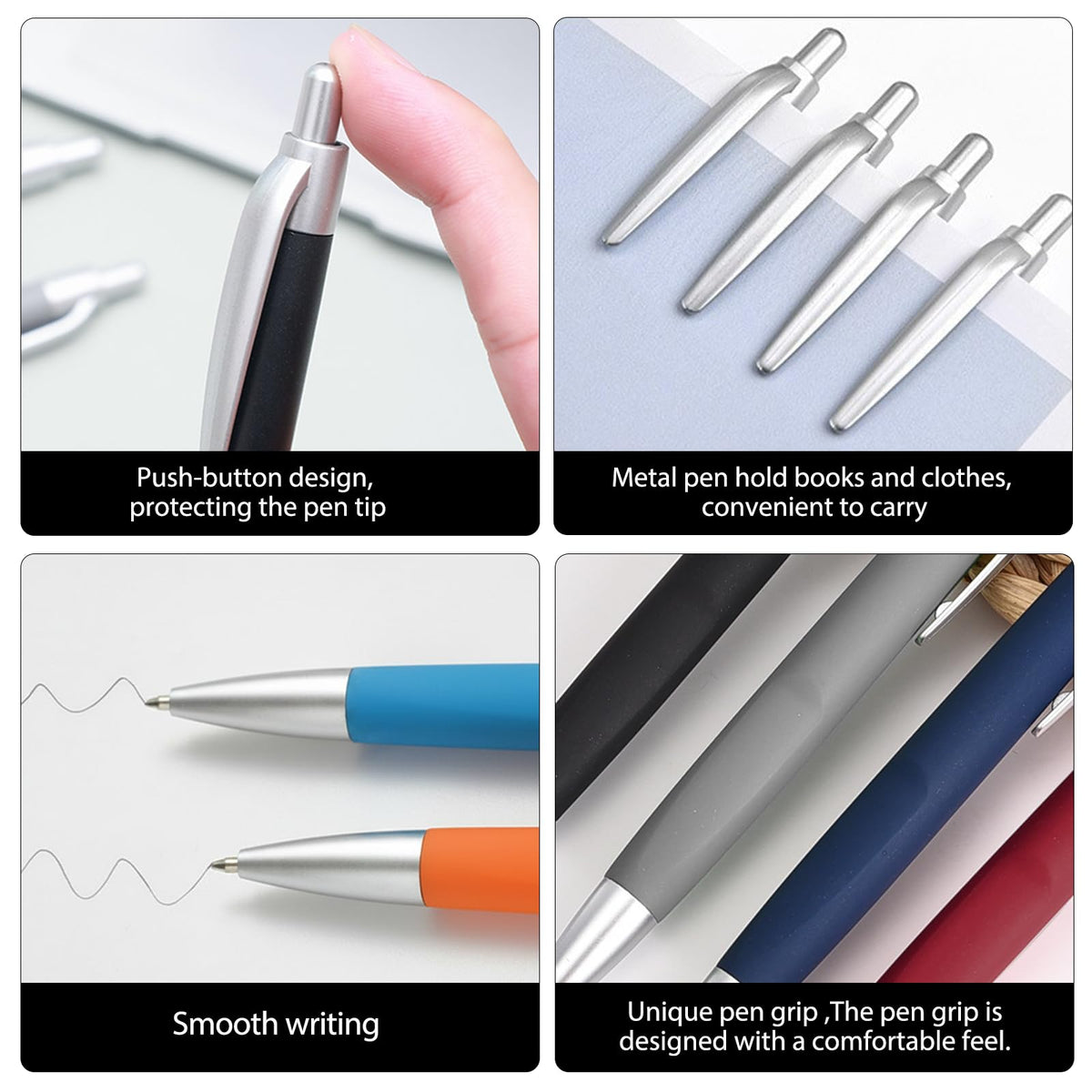 Customized Pens with Personalized Text - Pack of 100 Bulk Black Ink