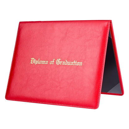 Diploma Cover 8.5 x 11, Padded Certificate Holder, Leatherette, Red