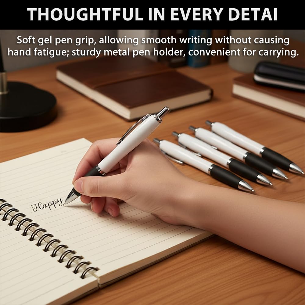 100 PCS Bulk Personalized Pens with Color Logo Custom Retractable Pens