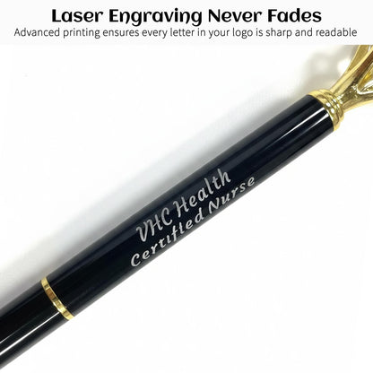 HISHER Custom Diamond Pens, 20 Pack, Bridal Shower Wedding Favor, Black Ink