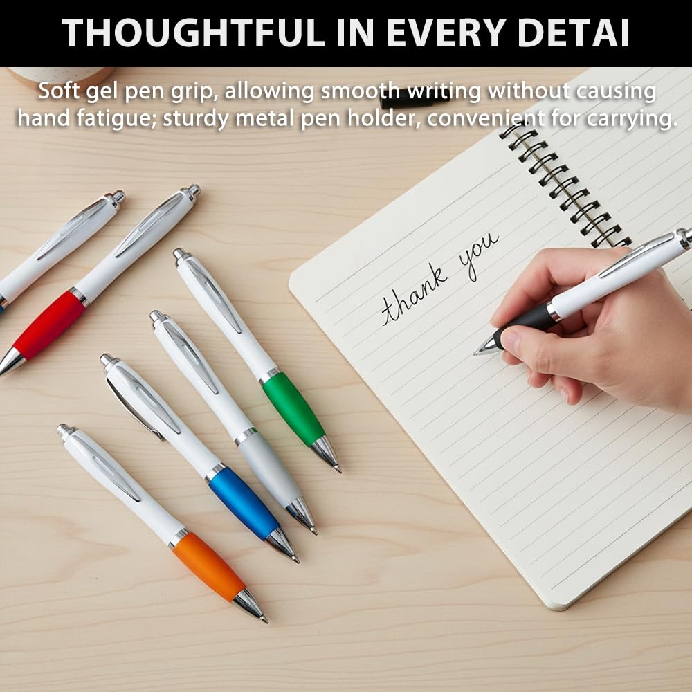 100 PCS Bulk Personalized Pens with Color Logo Custom Retractable Pens