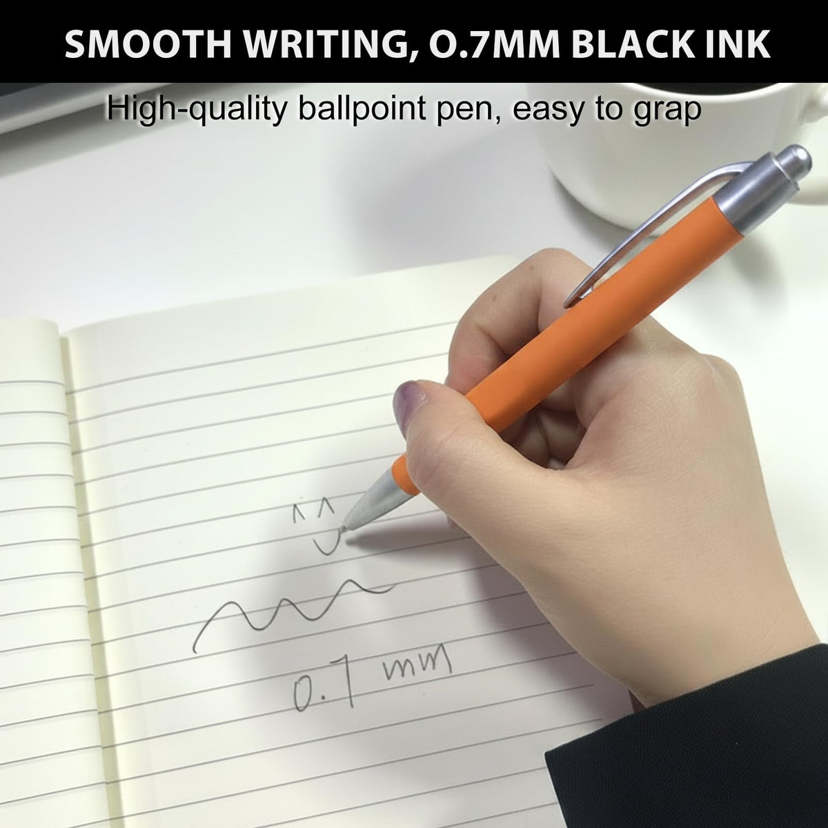 Customized Pens with Personalized Text - Pack of 100 Bulk Black Ink