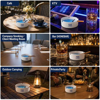 Custom Logo Disposable Ashtray 100 Pack– Odor-Absorbing, Mess-Free