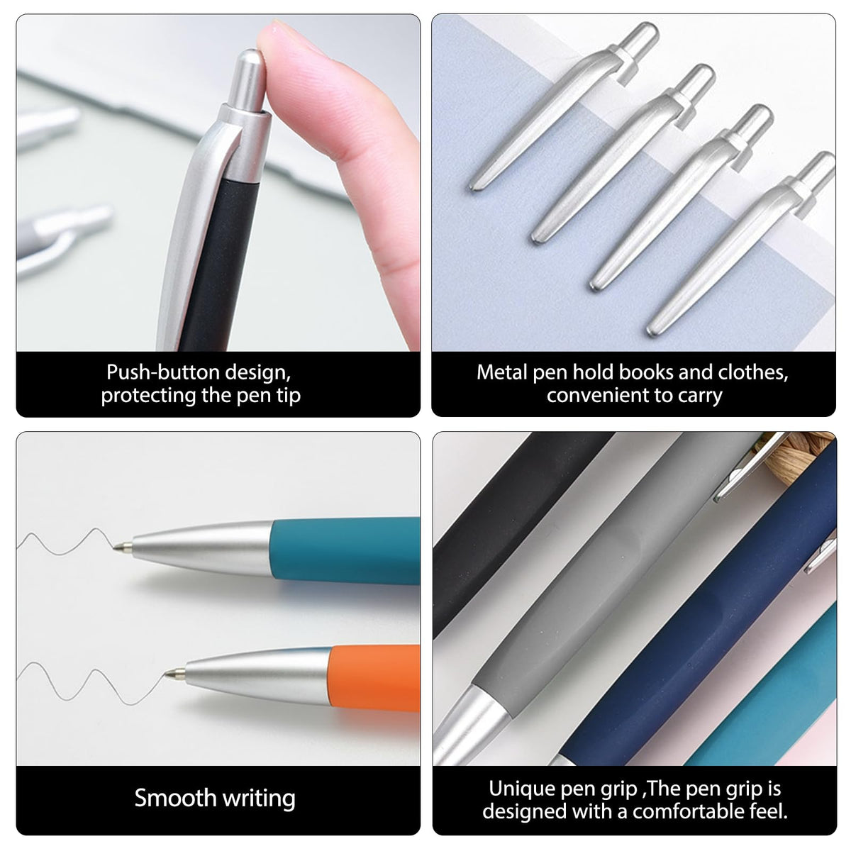 Customized Pens with Personalized Text - Pack of 100 Bulk Black Ink