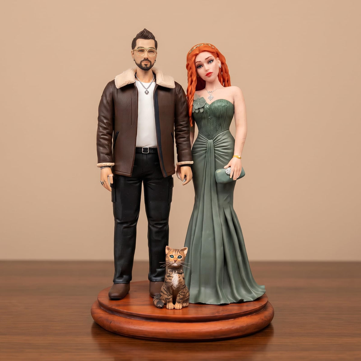 Personalized Custom Figurine from Photo, Handmade 1:1 Clay Statue