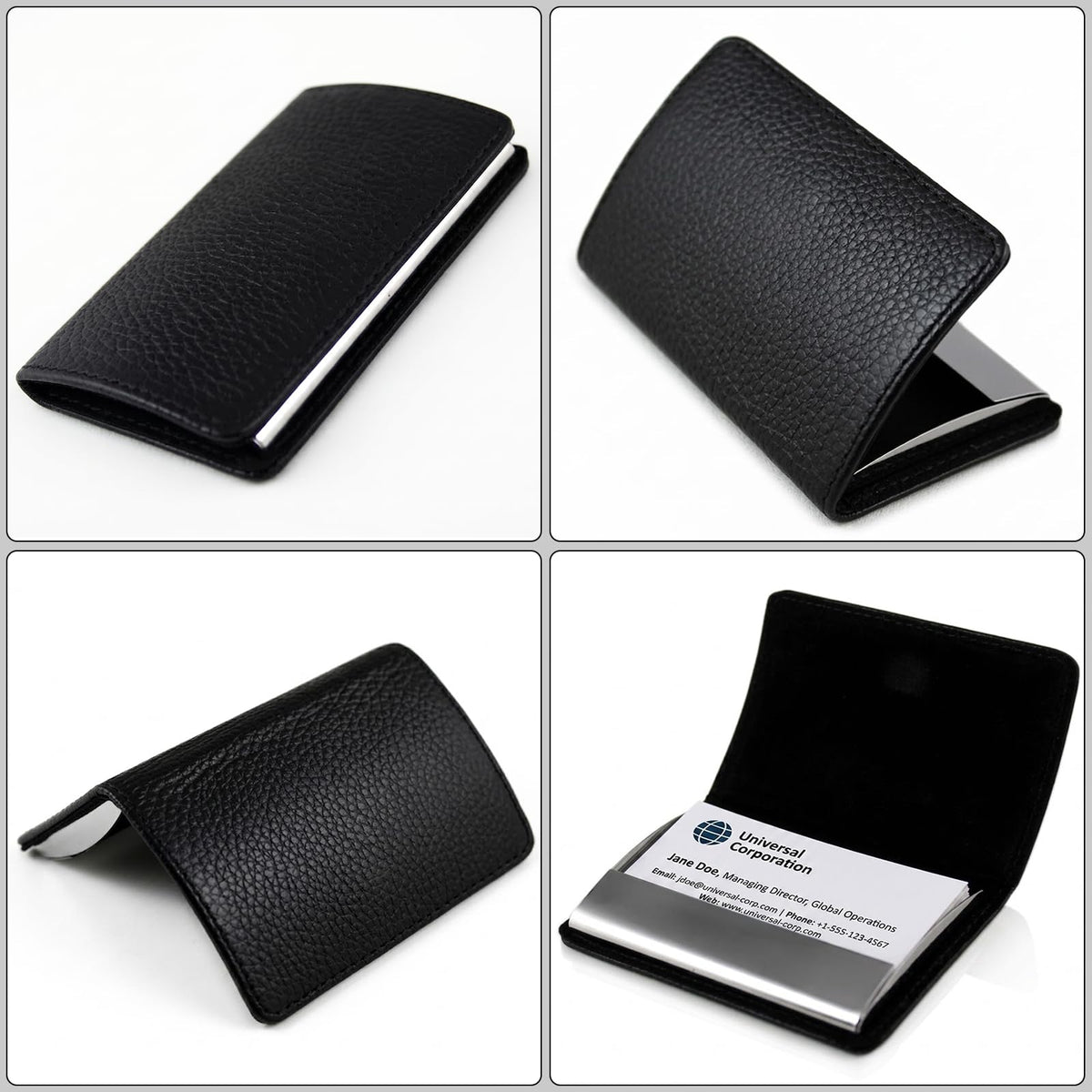Custom Business Card Holder, Personalized Leather Business Card Case