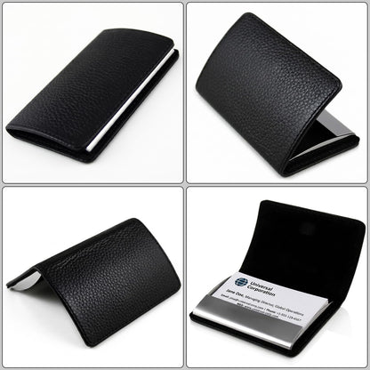 Custom Business Card Holder, Personalized Leather Business Card Case
