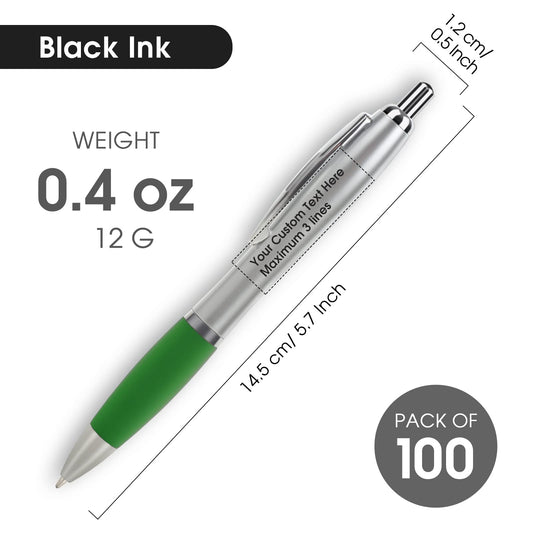 Bulk Promotional Pens with Logo for Business - 100 Counts Click Pens