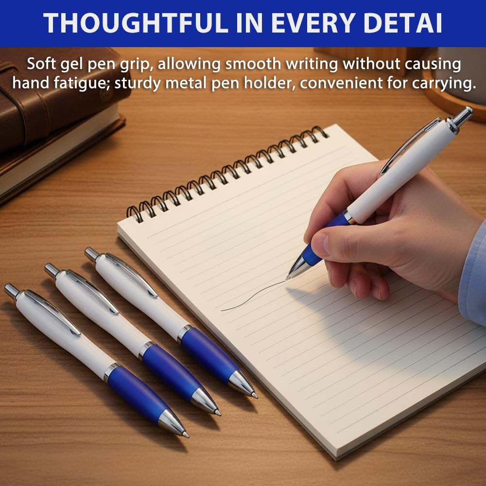 100 PCS Bulk Personalized Pens with Color Logo Custom Retractable Pens