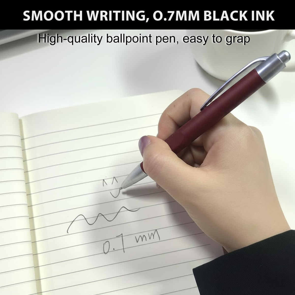 Customized Pens with Personalized Text - Pack of 100 Bulk Black Ink