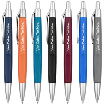 Customized Pens with Personalized Text - Pack of 100 Bulk Black Ink