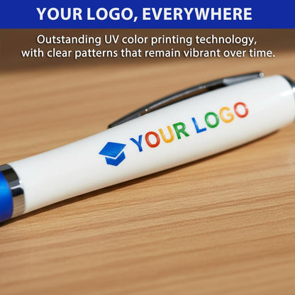 100 PCS Bulk Personalized Pens with Color Logo Custom Retractable Pens