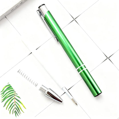 HH-STUDIO CUSTOM Metal Pen, Engraved Logo, Black Ink, Retractable-50 Pack