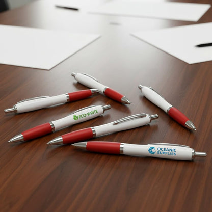 100 PCS Bulk Personalized Pens with Color Logo Custom Retractable Pens